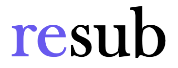 Resub logo text