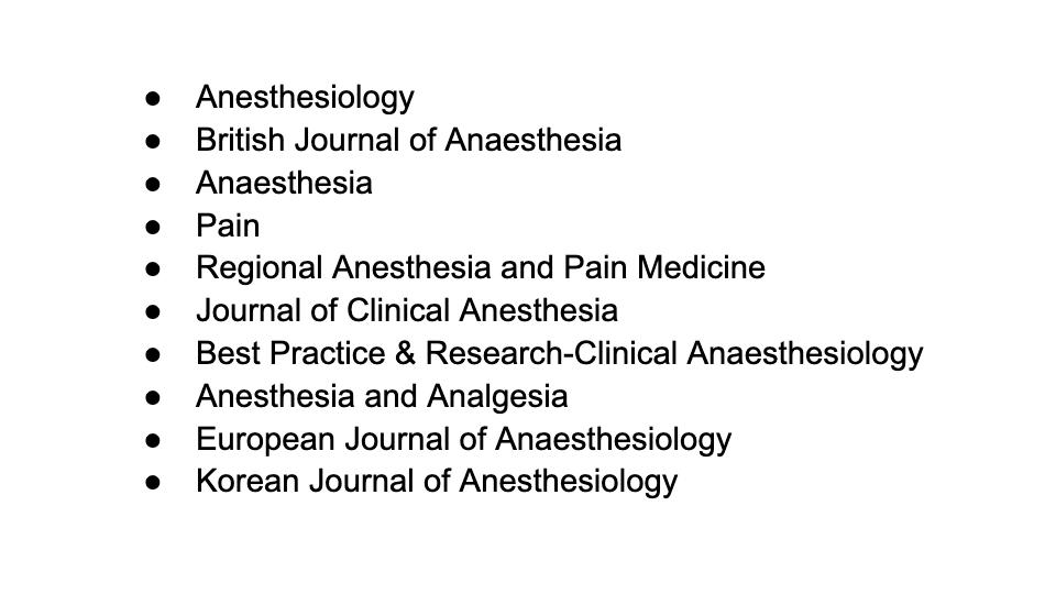 Top 10 Anesthesiology Journals to Publish your Research in 2024