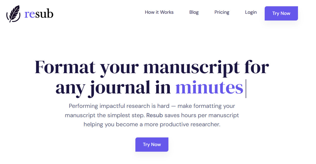 Resub Automated Manuscript Formatting